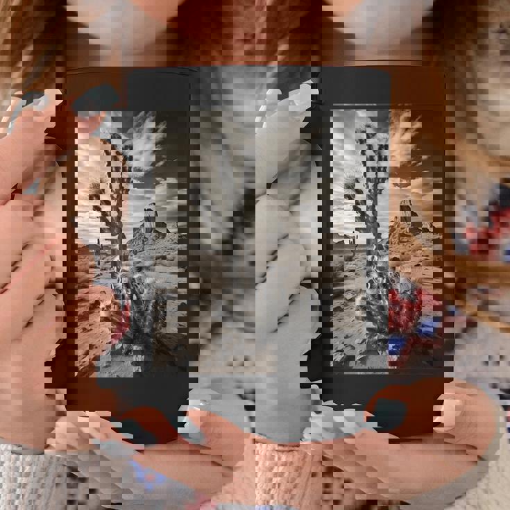 砂漠のサボテンのモノクロ写真 コーヒーマグ 面白い贈り物