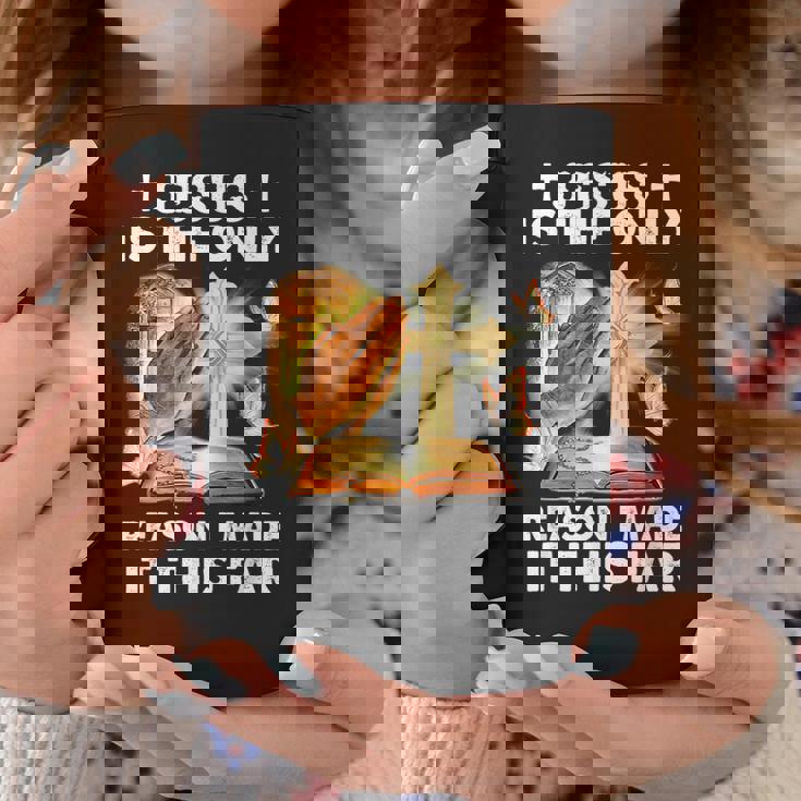 私がここまでたどり着いた唯一の理由はイエス様です コーヒーマグ 面白い贈り物