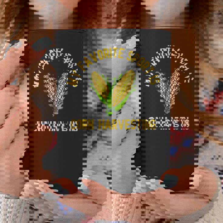 私の好きなスポーツはトウモロコシの収穫です面白い穀物農家 コーヒーマグ 面白い贈り物