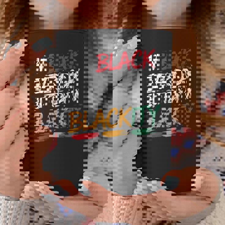 私は毎日黒人だけど今日は黒人黒人ジューンティーンス コーヒーマグ 面白い贈り物