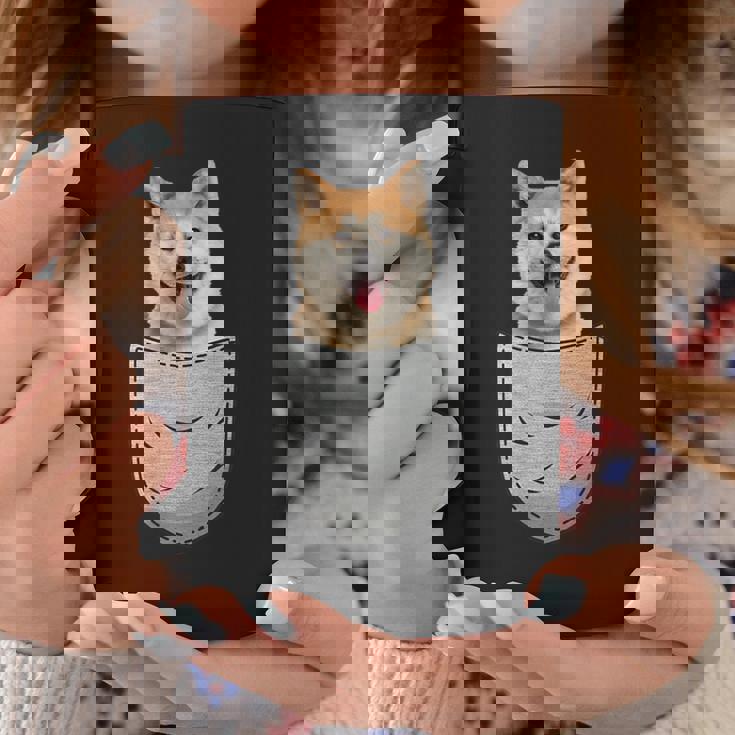 秋田犬健日本人胸ポケット犬オーナー コーヒーマグ 面白い贈り物