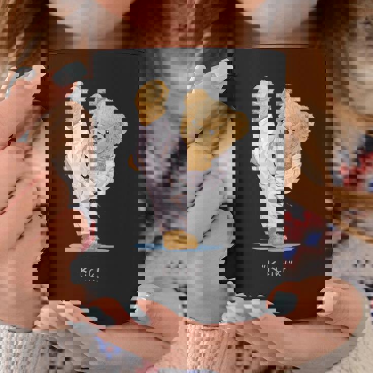 空手 子供用 テディベア テコンドー ボーイズ メンズ コーヒーマグ 面白い贈り物