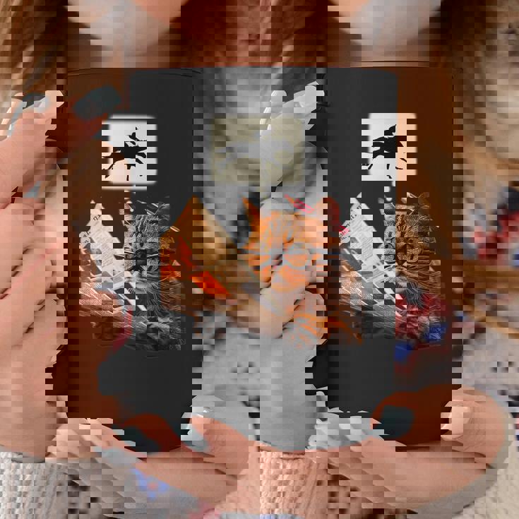 競馬 猫 ネコ 面白いtシャツ 馬tシャツ ウマ レース 馬 乗馬 メンズ おもしろグッズ ネタ 大人 男性 コーヒーマグ 面白い贈り物