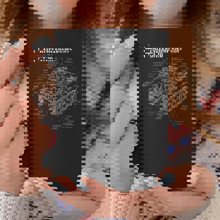 第二次世界大戦ドイツ戦車タイガーiの設計図 コーヒーマグ 面白い贈り物