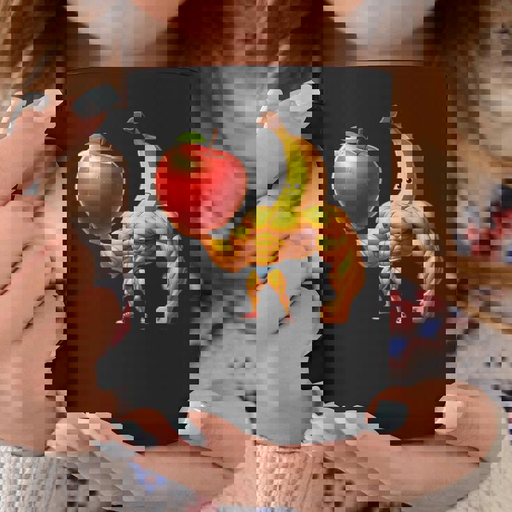 筋肉バナナリフティングジャイアントアップル コーヒーマグ 面白い贈り物