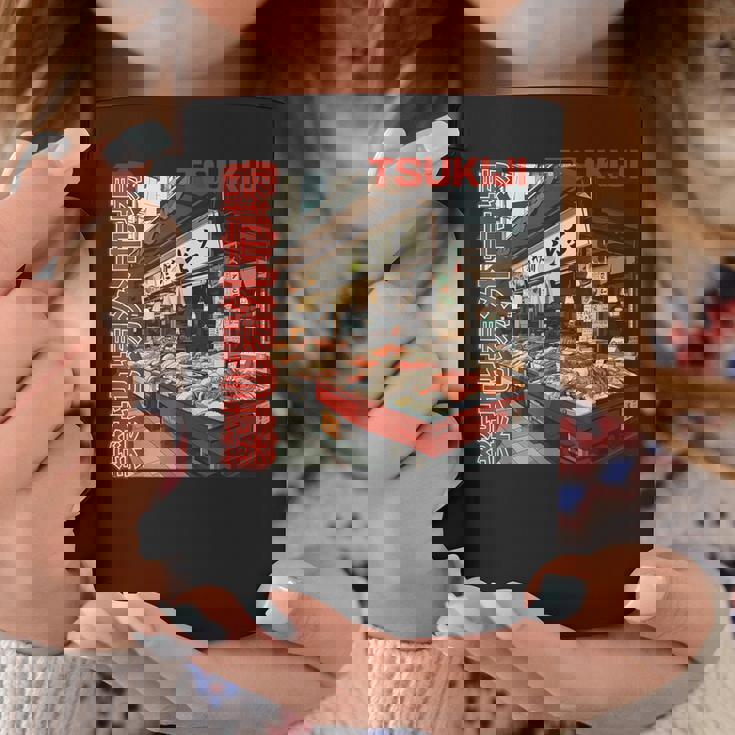 築地魚市場 日本 東京撮影 海鮮屋台 コーヒーマグ 面白い贈り物