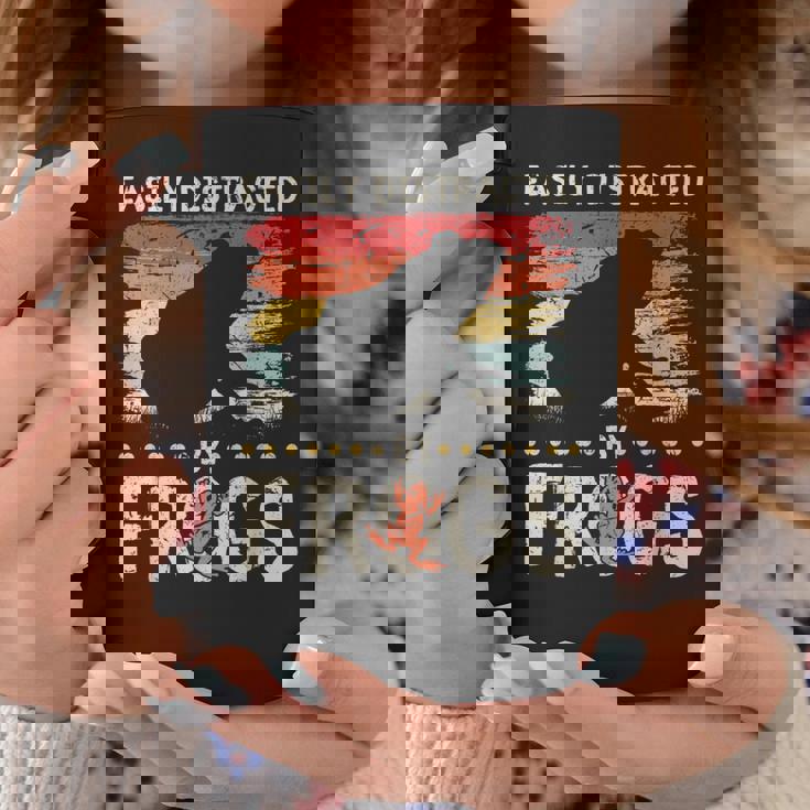 簡単に気を散らせるカエルのヴィンテージなカエル愛好家。 コーヒーマグ 面白い贈り物