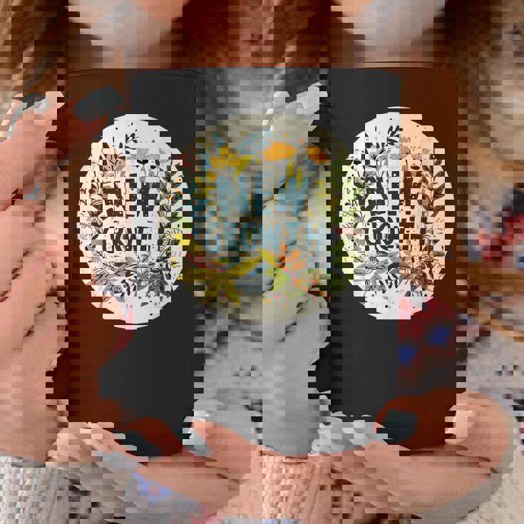 素敵な黄色い花と春の植物のための新しい成長スピーチ コーヒーマグ 面白い贈り物