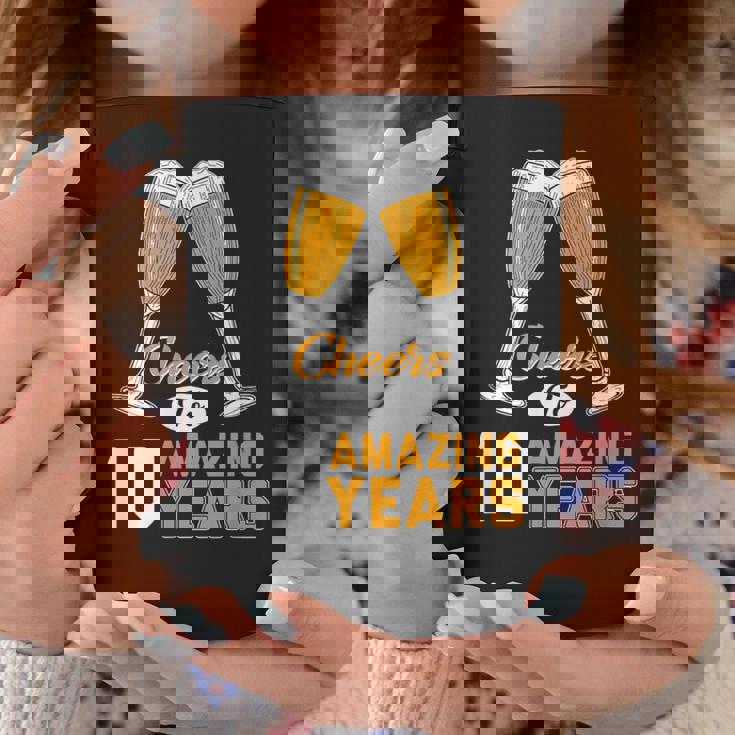 結婚10周年記念ギフト Cheers Amazing Years Married コーヒーマグ 面白い贈り物