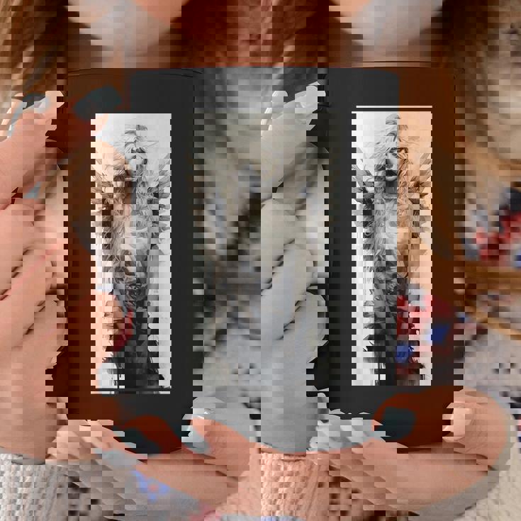 美しい天使 白黒ヴィンテージアート コーヒーマグ 面白い贈り物