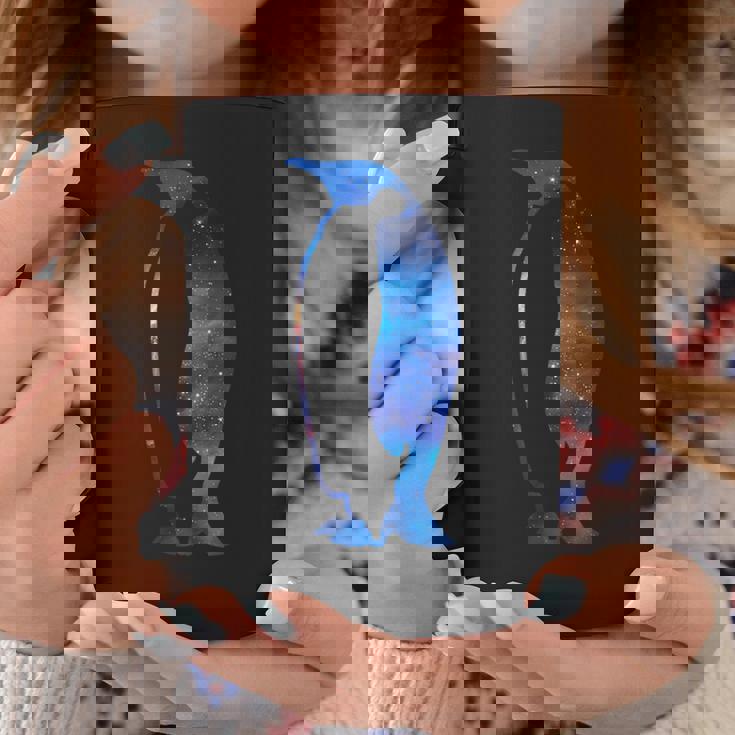 美的シルエット 星 宇宙 銀河 ペンギン コーヒーマグ 面白い贈り物