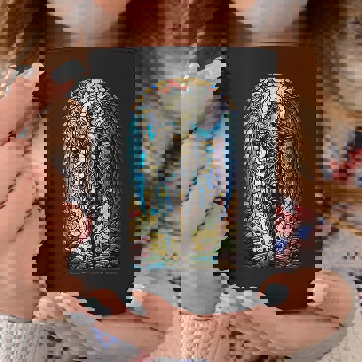 聖ミカエル大天使 – 聖なるステンドグラス – キリスト教 コーヒーマグ 面白い贈り物