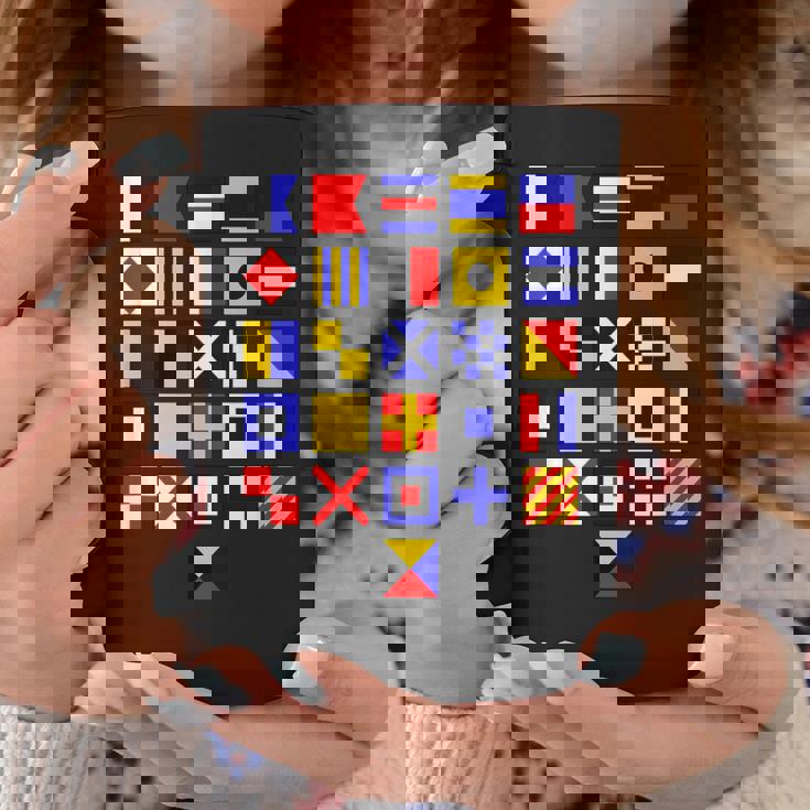 航海旗 アルファベット 国際海上信号旗 コーヒーマグ 面白い贈り物
