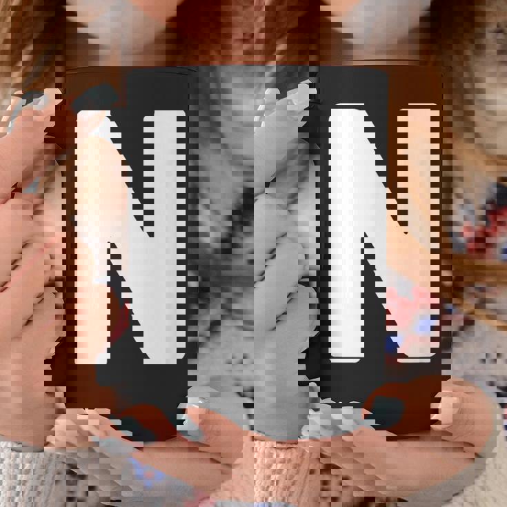 英文字 N 大文字 アルファベット モノグラム イニシャル コーヒーマグ 面白い贈り物