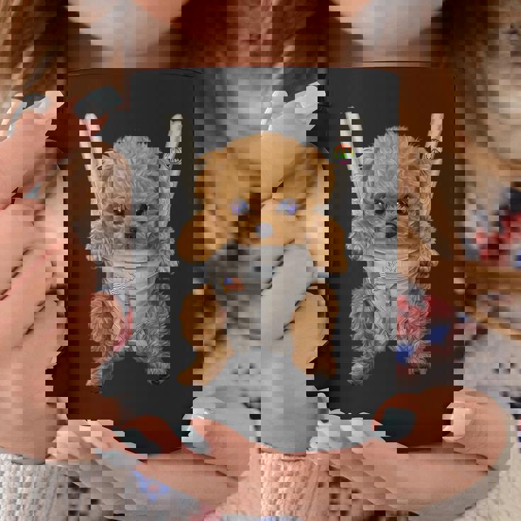 茶毛 プードル いぬ 犬 抱っこ 抱っこ紐 コーヒーマグ 面白い贈り物