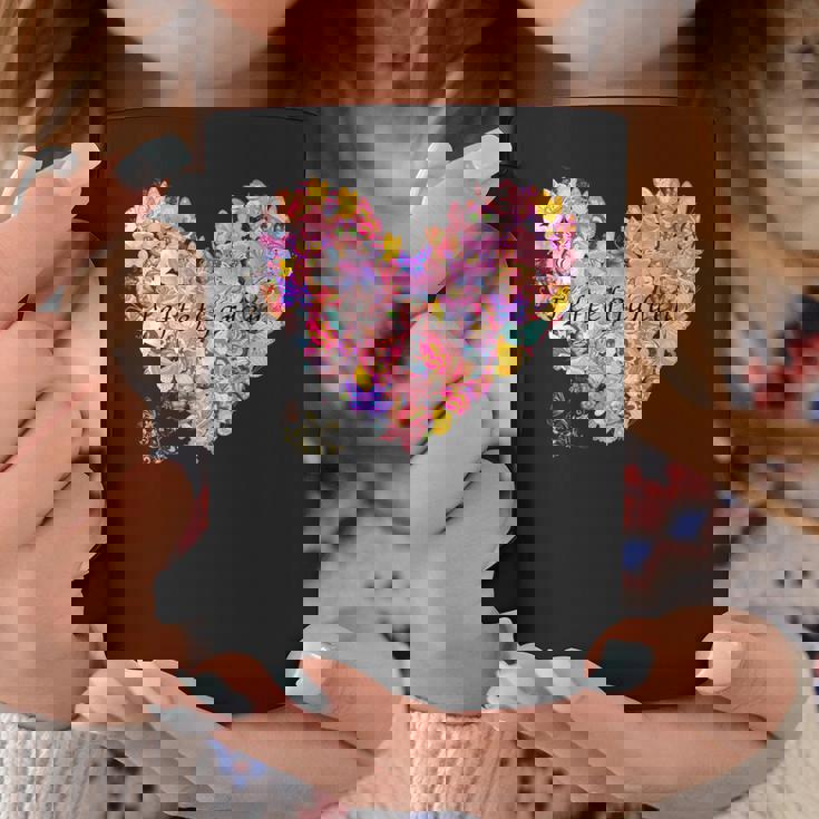 蝶 ハート かわいい 庭 コーヒーマグ 面白い贈り物