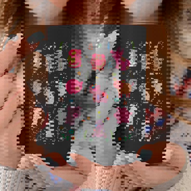 豚のかわいい刺しゅう 豚の恋人 コーヒーマグ 面白い贈り物