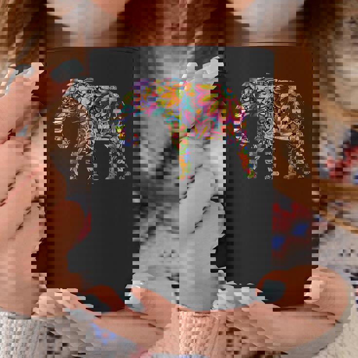 象 カラフル 象 絵画 レディース メンズ コーヒーマグ 面白い贈り物