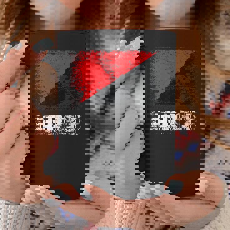 赤黒アナーキーフラッグtシャツ コーヒーマグ 面白い贈り物