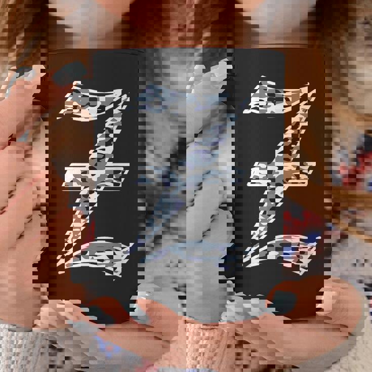 迷彩 アルファベット Z 古英語 大 カリグラフィー 文字 コーヒーマグ 面白い贈り物