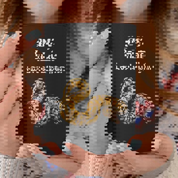 遅くなってごめんなさい、ボールパイソン面白いボールパイソンを見ました コーヒーマグ 面白い贈り物