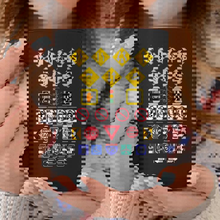 道路標識、警告標識 コーヒーマグ 面白い贈り物