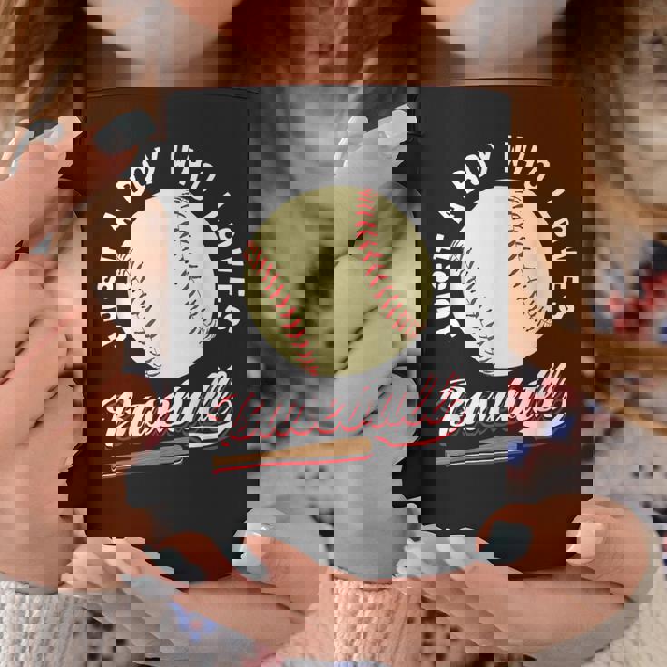 野球選手が大好きな少年 男の子向けギフト コーヒーマグ 面白い贈り物