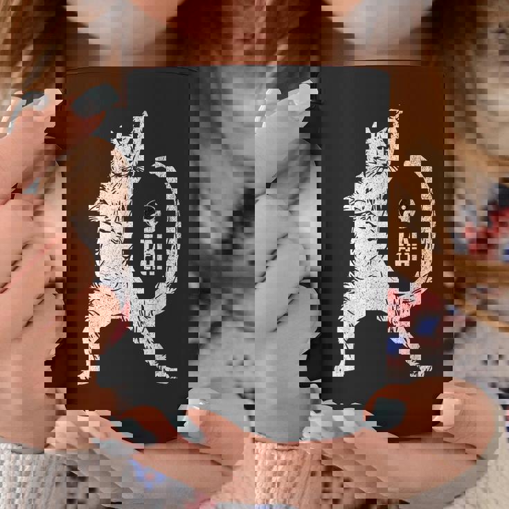 陽気な猫 太極拳ポーズ 格闘技 陰陽バランス コーヒーマグ 面白い贈り物