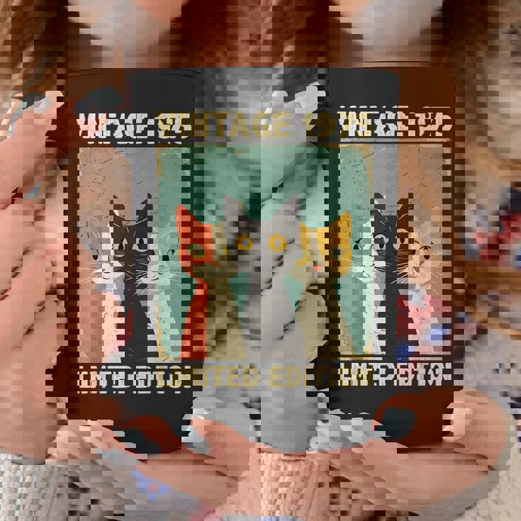 面白い 50歳 ギフト ヴィンテージ 1975 猫好き 50歳の誕生日 コーヒーマグ 面白い贈り物