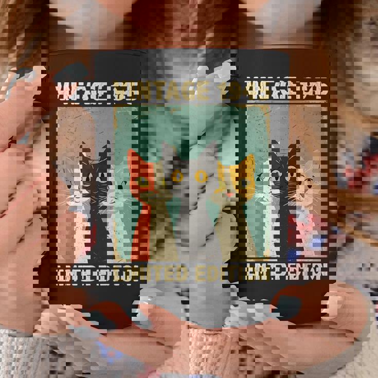 面白い 80歳 ギフト ヴィンテージ 1945 猫好き 80歳の誕生日 コーヒーマグ 面白い贈り物