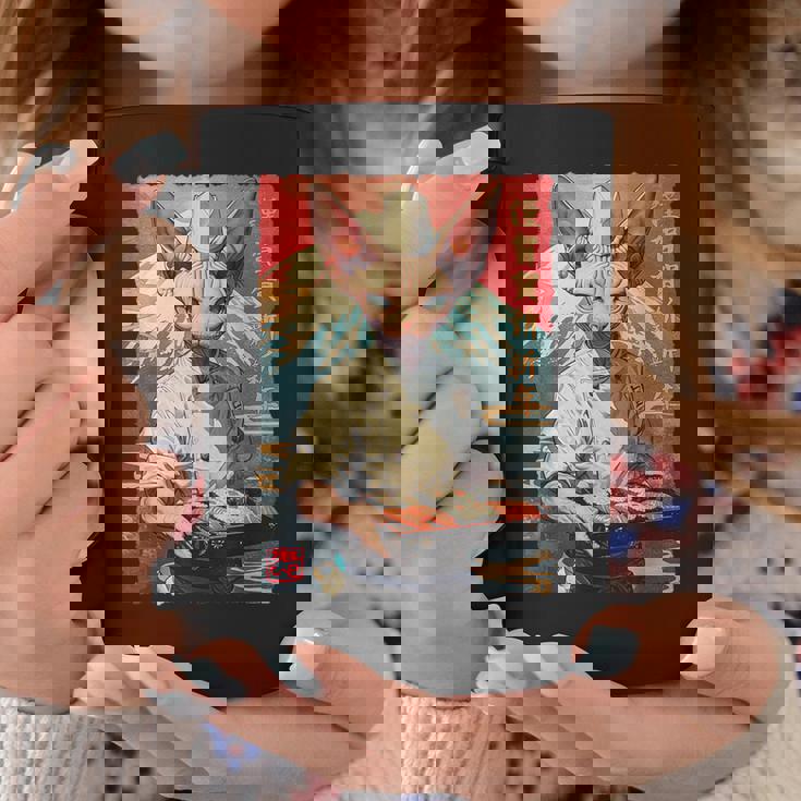 面白い かわいい 和食 アニメ アート スフィンクス 猫 寿司 シェフ コーヒーマグ 面白い贈り物