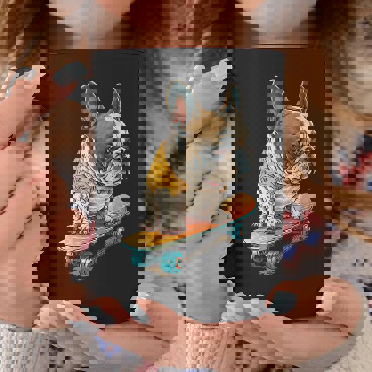 面白い フレンチブルドッグ スケートボード スケーター 犬 イングリッシュドッグ コーヒーマグ 面白い贈り物