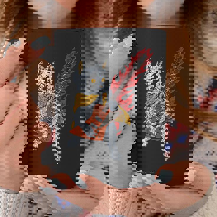 面白い ベースシスト 猫 ギフト ファイヤー 楽器 ベース ギター コーヒーマグ 面白い贈り物