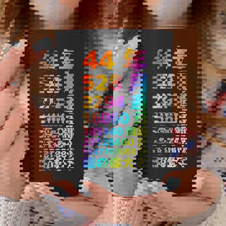 面白い44歳の誕生日の古いメーター 面白い44歳のギフト 女性 男性 面白い電卓 44歳の誕生日のギフト コーヒーマグ 面白い贈り物