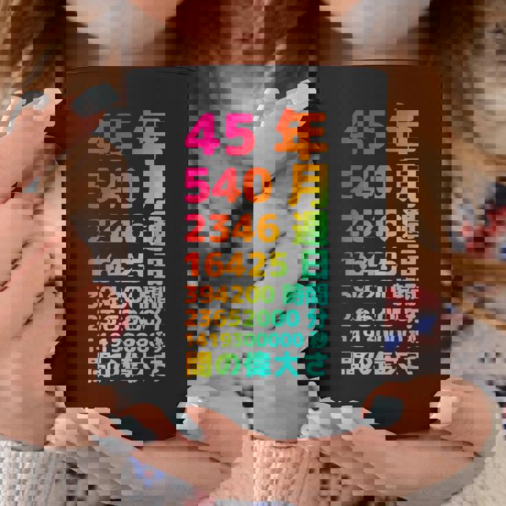 面白い45歳の誕生日の古いメーター 面白い45歳のギフト 女性 男性 面白い電卓 45歳の誕生日のギフト コーヒーマグ 面白い贈り物