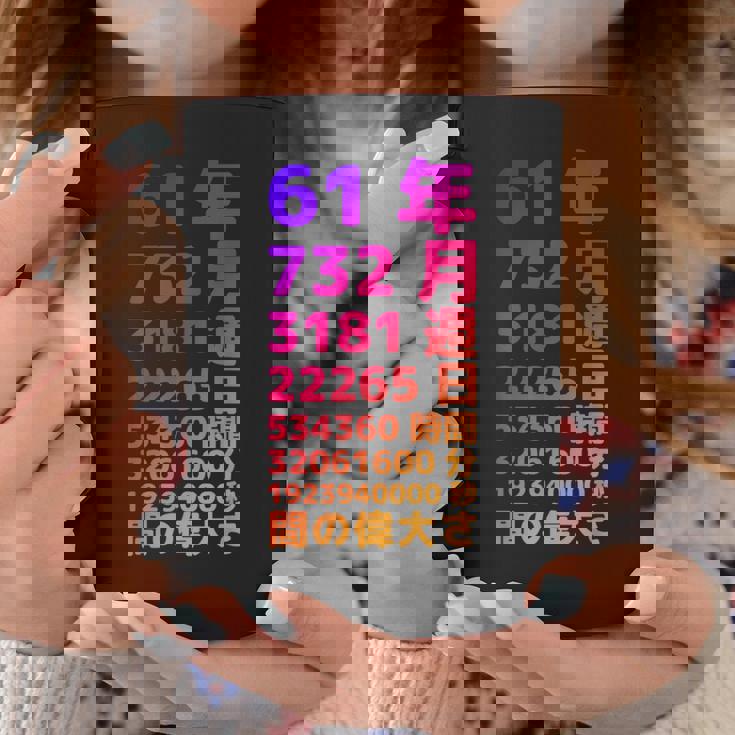 面白い61歳の誕生日の古いメーター 面白い61歳のギフト 女性 男性 面白い電卓 61歳の誕生日のギフト コーヒーマグ 面白い贈り物