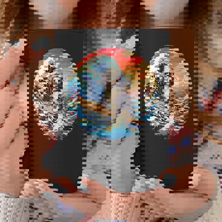 面白いtシャツ シーズー 犬 イヌ メンズ 犬好き グッズ かわいい おもしろ 面白い 服 ネタ サーフィン コーヒーマグ 面白い贈り物