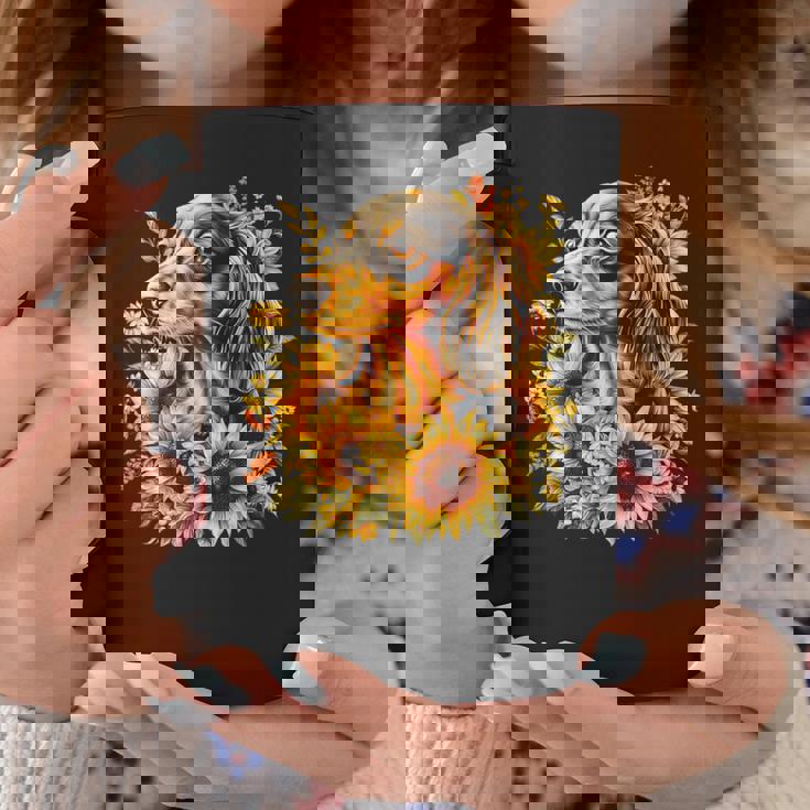 面白いtシャツ ダックスフンド ひまわり わんこ メンズ グッズ かわいい おもしろ 面白い 服 ネタ コーヒーマグ 面白い贈り物