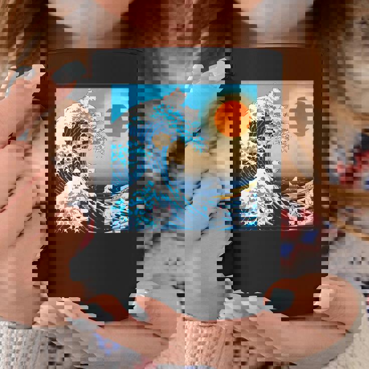 面白いtシャツ 猫 ネコ 浮世絵 海 メンズ 猫好き グッズ おもしろ 面白い 服 ネタ にゃんこ 猫の下僕 コーヒーマグ 面白い贈り物