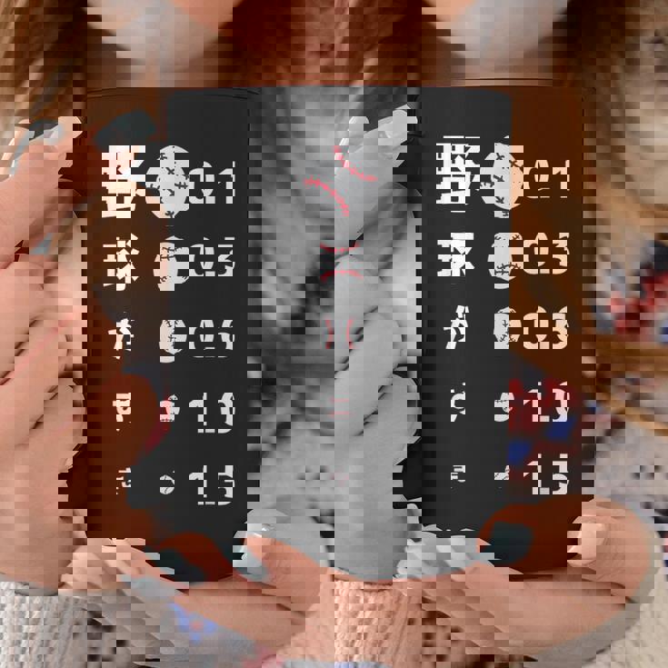 面白いtシャツ 野球 ベースボール 視力検査 おもしろ 服 ネタ メンズ 野球部 おもしろグッズ 大人 子供 コーヒーマグ 面白い贈り物