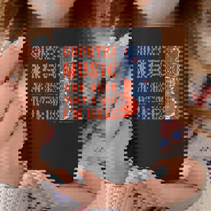 面白いカントリーミュージック&ビール音楽祭 アコースティックギター コーヒーマグ 面白い贈り物