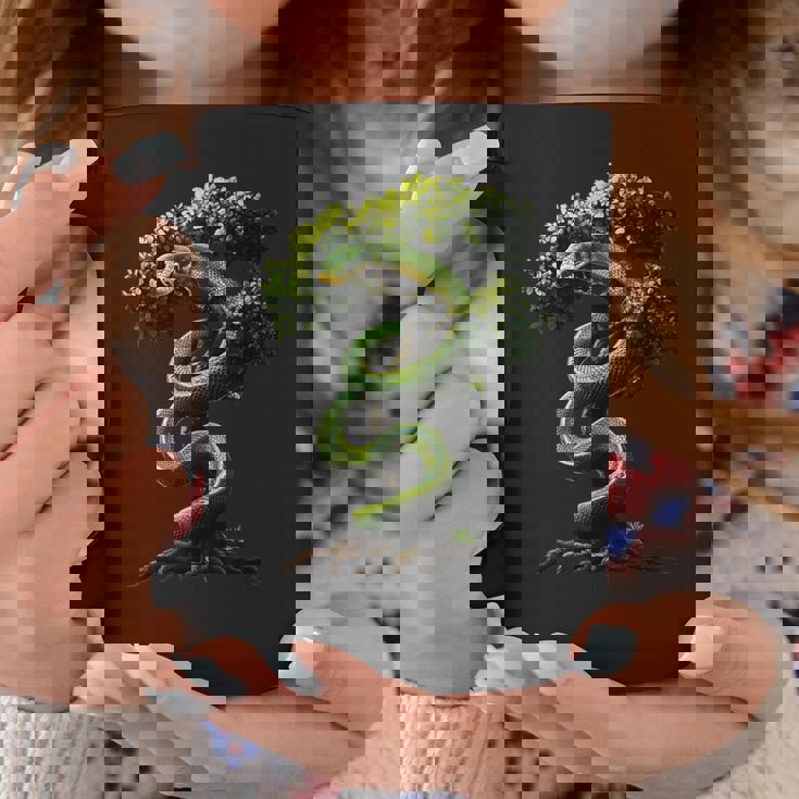 面白いグリーン ツリー パイソン愛好家ヘビ爬虫類 Green Tree Pythonnake Lover コーヒーマグ 面白い贈り物