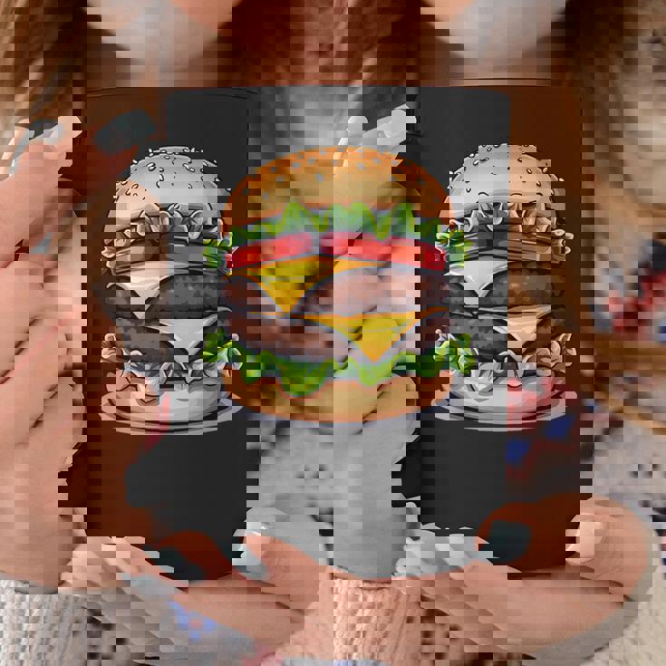 面白いチーズバーガーハンバーガーデザイン キッズ 男女兼用 コーヒーマグ 面白い贈り物