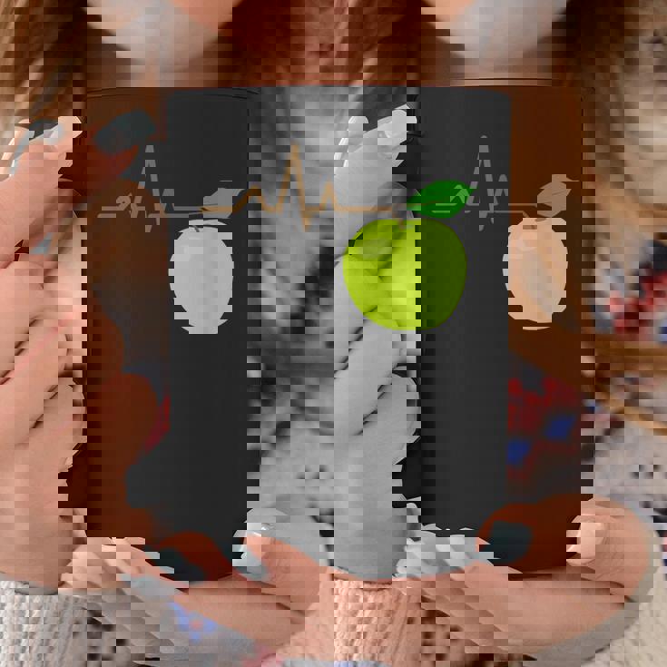 面白いハートビートekgアップルフルーツフルーツアップルギフト コーヒーマグ 面白い贈り物