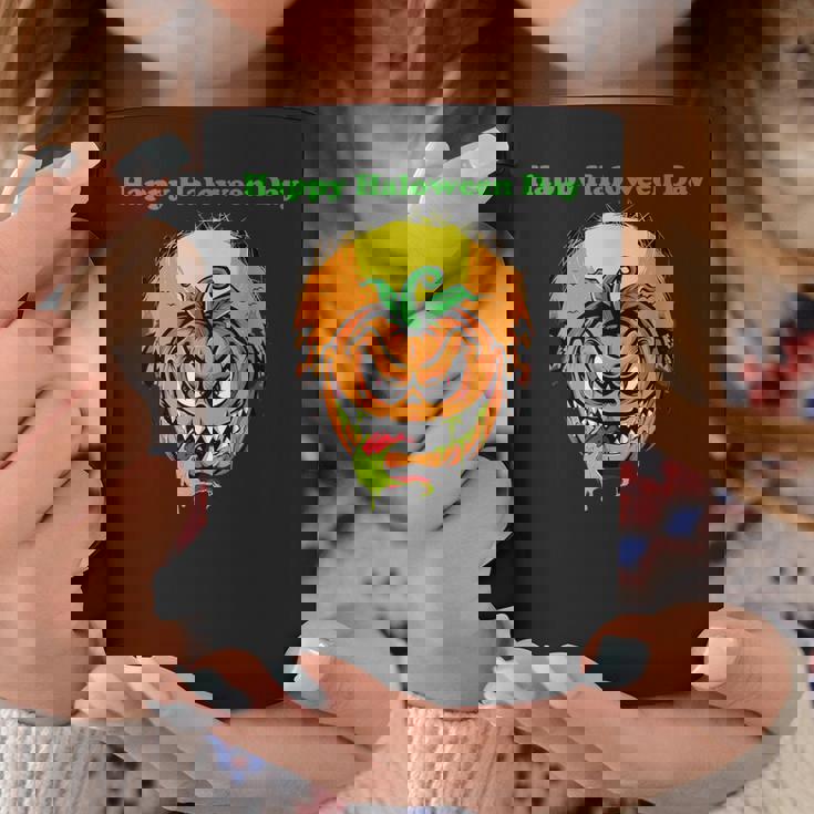 面白いパンプキン&ムーン ハッピーハロウィンデー コーヒーマグ 面白い贈り物