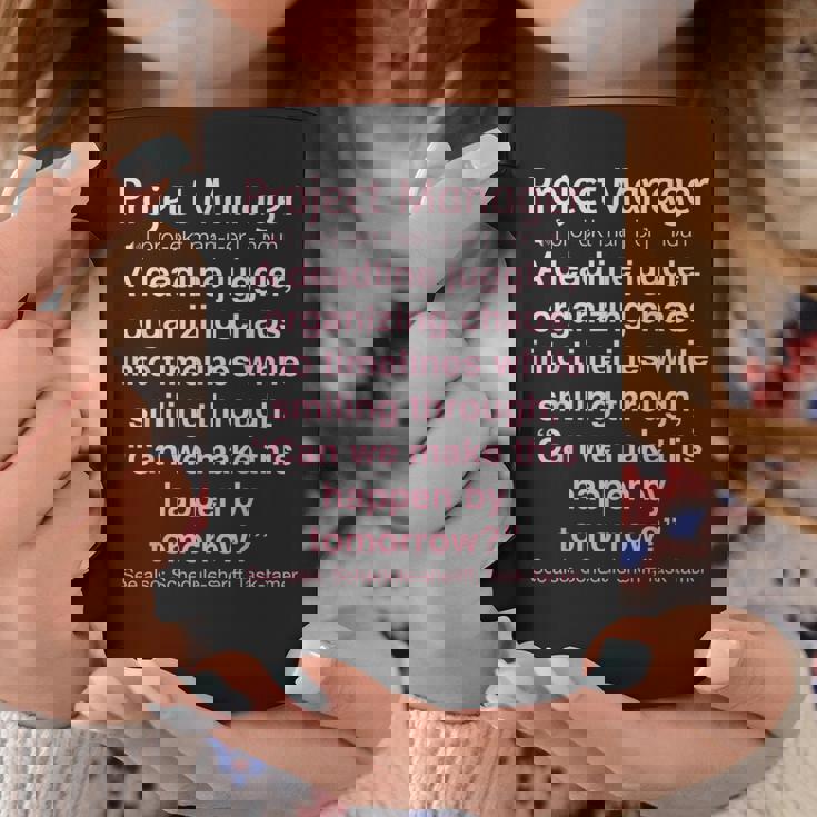 面白いプロジェクトマネージャー コーヒーマグ 面白い贈り物