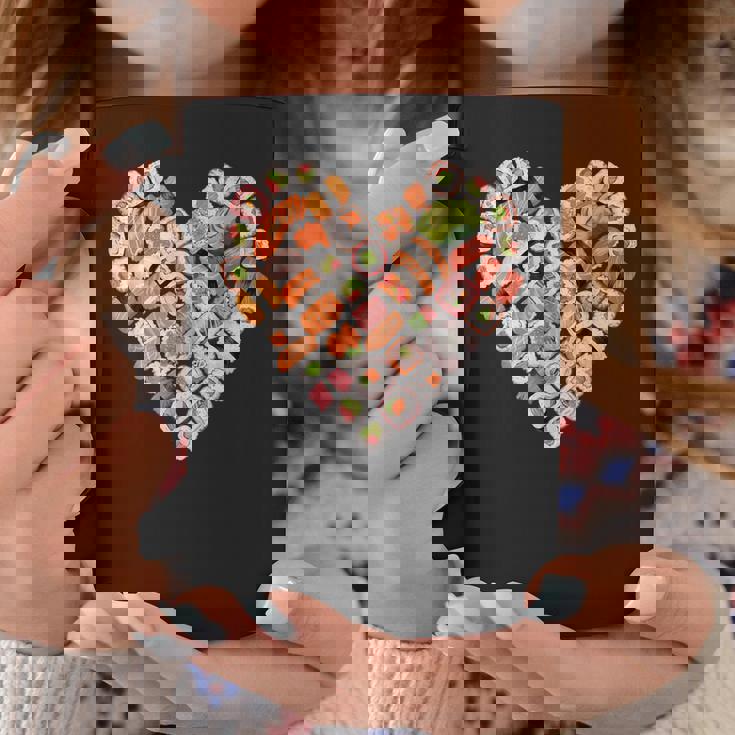 面白い寿司デザイン 子供 男性 女性 I ハート 寿司 食通 コーヒーマグ 面白い贈り物