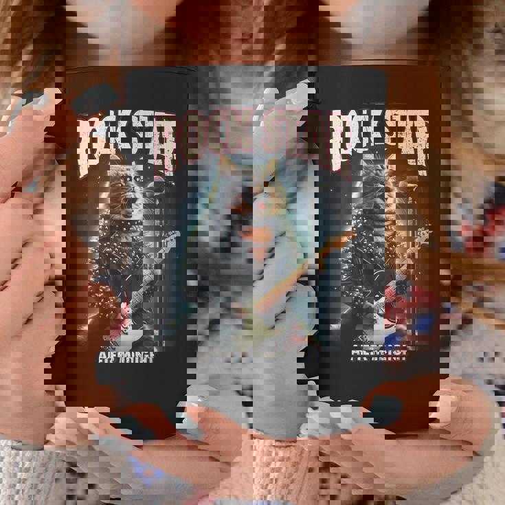 面白い猫 ギタリスト エレクトリックギター ロックスター 猫 コーヒーマグ 面白い贈り物