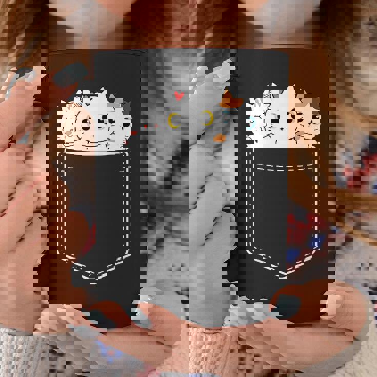 面白い猫 ポケット かわいい カワイイ キティ ラブ キャット ポケット付き コーヒーマグ 面白い贈り物