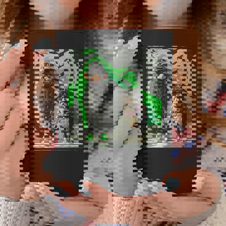 面白い猿と犬のグラフィックストリートウェアクールなデザイン 男性用 コーヒーマグ 面白い贈り物